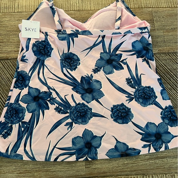 Skye Swimwear Floral Tankini - Blue and Pink - Picture 2 of 3